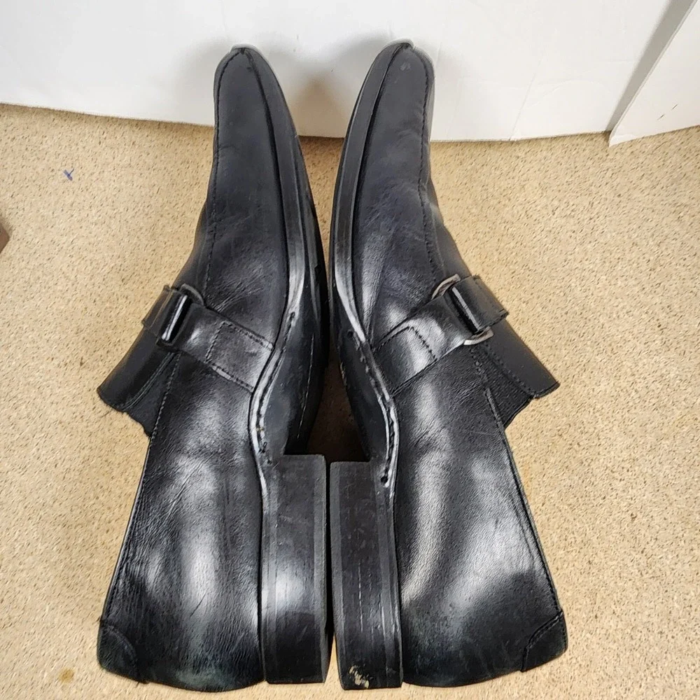 BOSTONIAN CROWN WINDSOR‎ Made In Italy Black Leather 13 Men's slip on Loafers